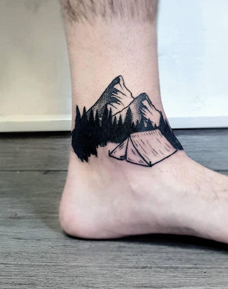 30 Pretty Camp Tattoos You Will Love