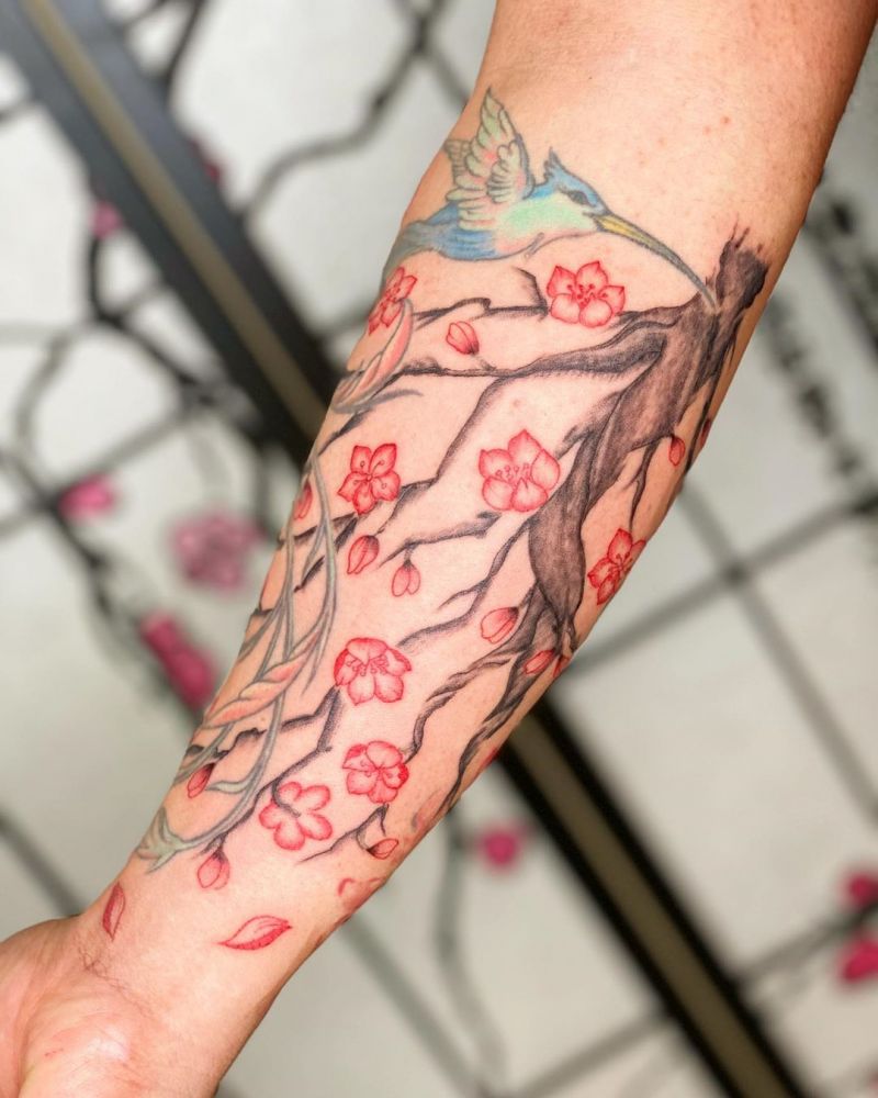 30 Pretty Cherry Blossom Tattoos Make You Charming