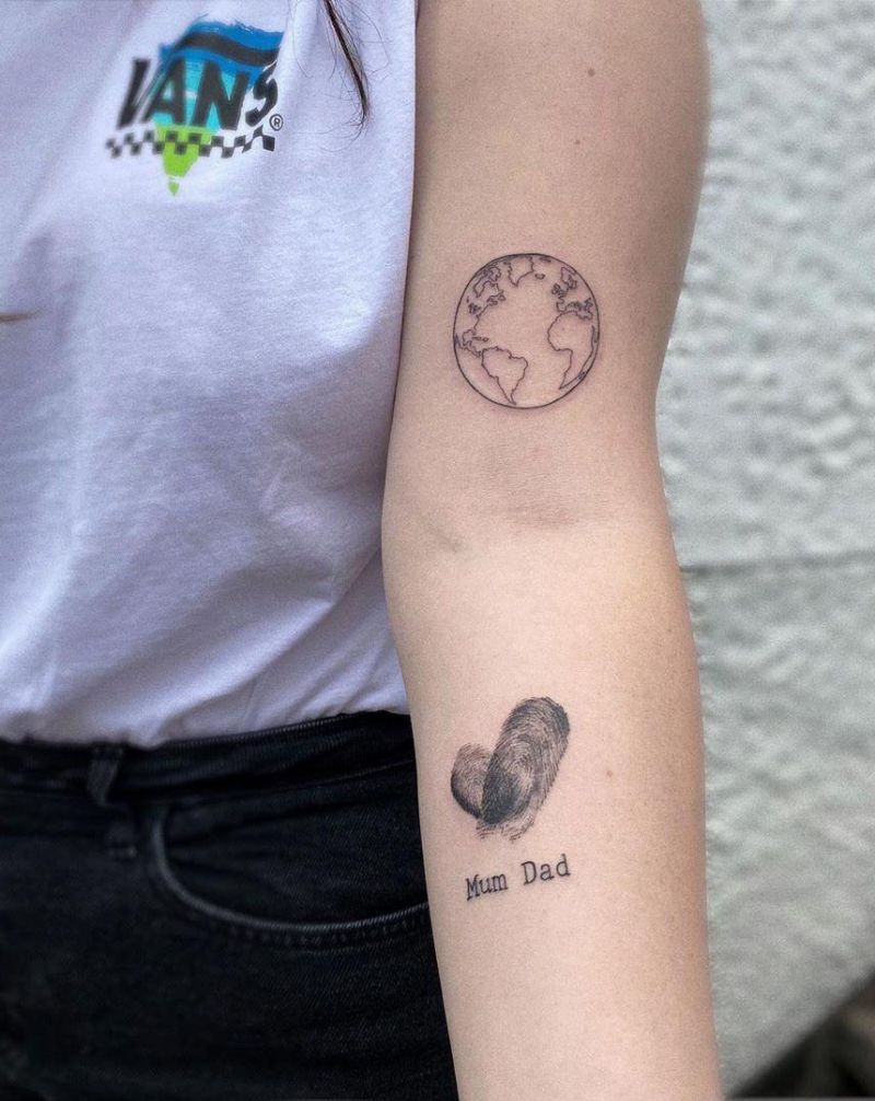 30 Pretty Earth Tattoos to Inspire You