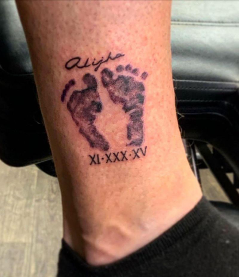 30 Pretty Footprint Tattoos to Inspire You