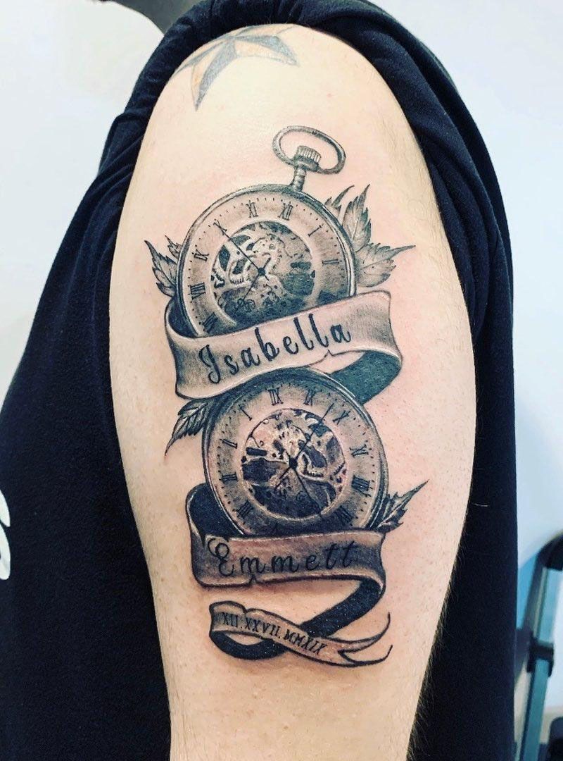 30 Pretty Stopwatch Tattoos You Will Love