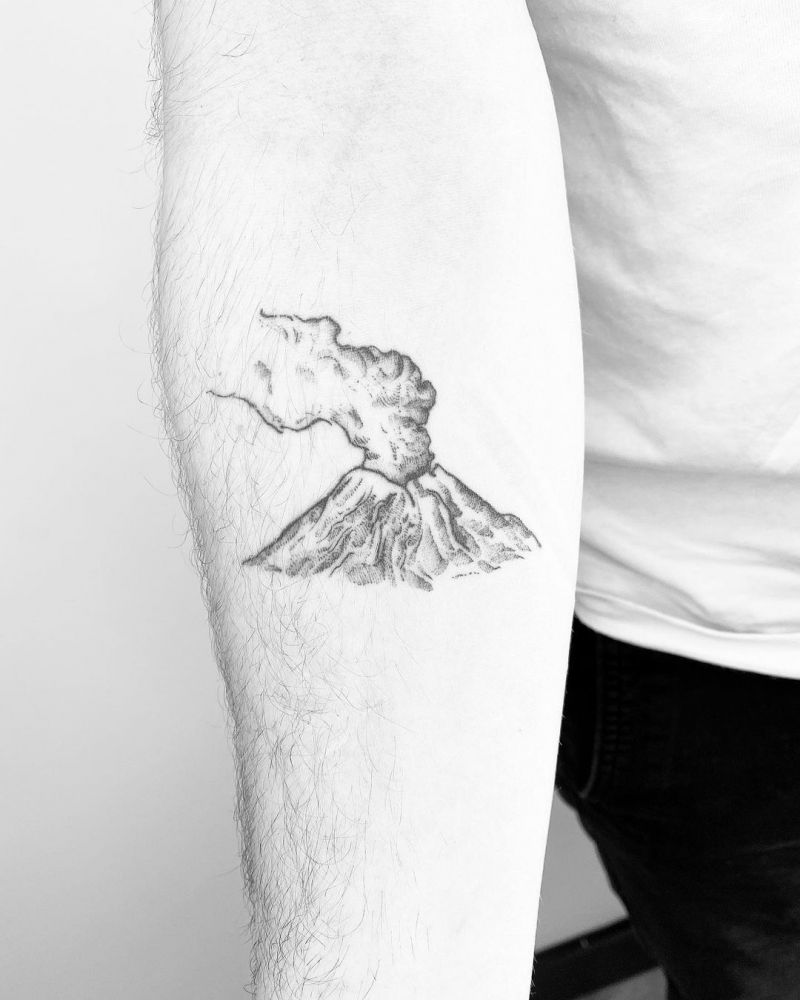 30 Pretty Volcano Tattoos for Inspiration