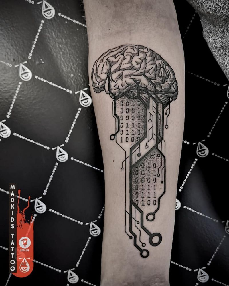 30 Pretty Brain Tattoos Make You Beautiful