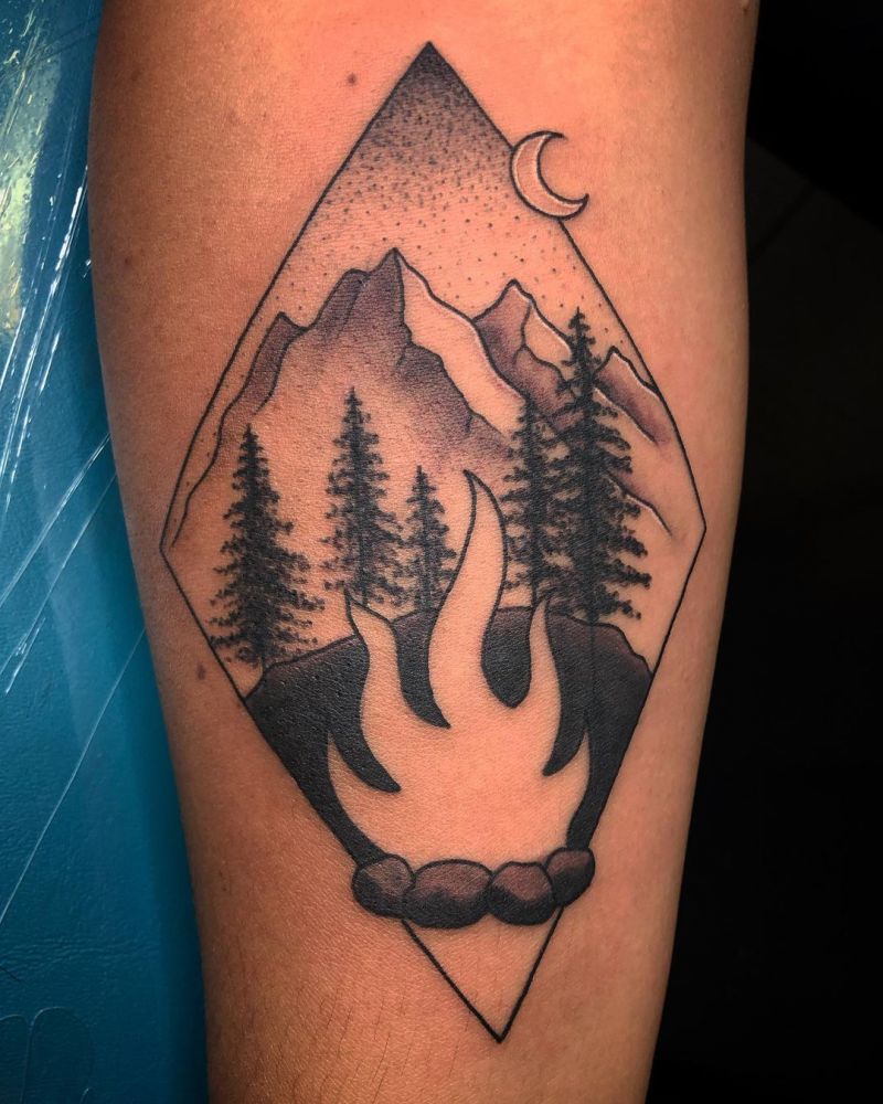 30 Pretty Camp Tattoos You Will Love