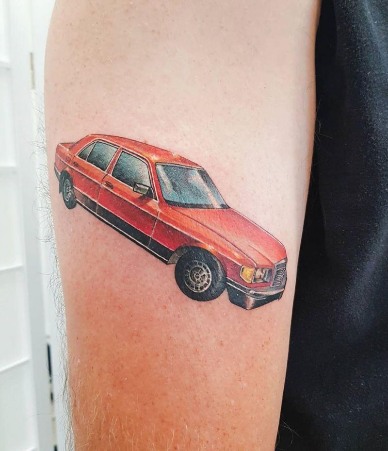 30 Pretty Car Tattoos for Inspiration