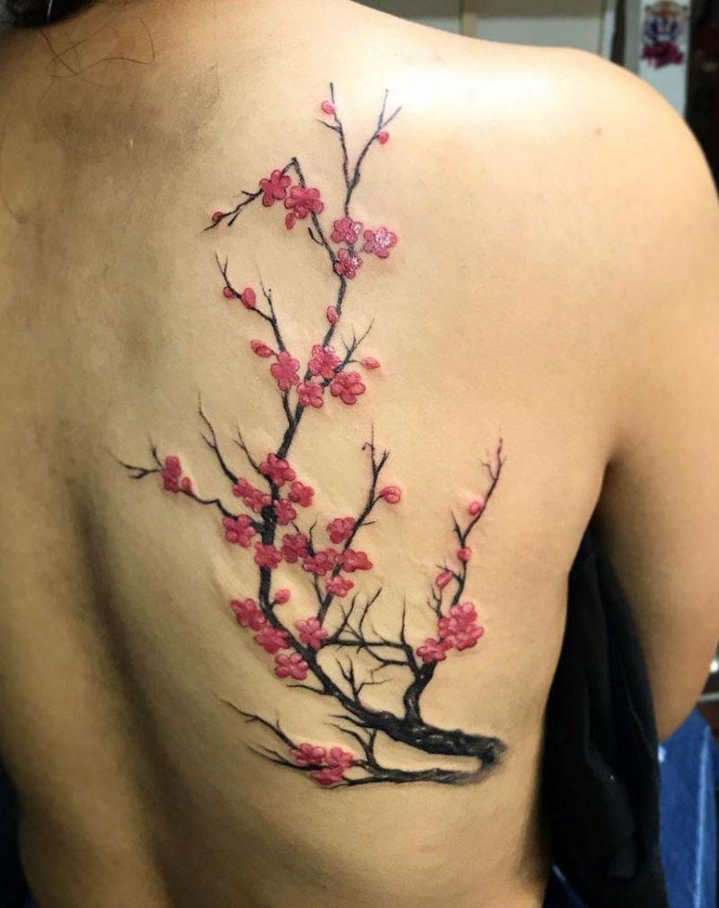 30 Pretty Cherry Blossom Tattoos Make You Charming