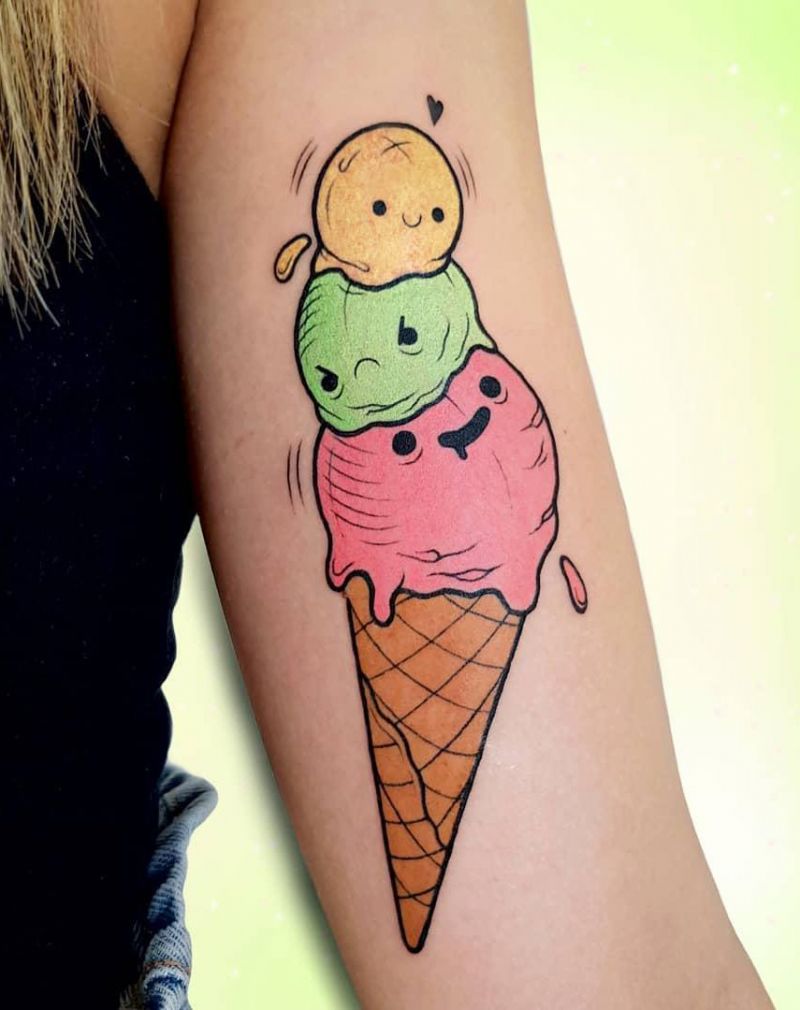 30 Pretty Icecream Tattoos for Inspiration