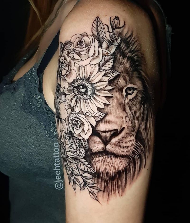 30 Pretty Lion Tattoos Show Your Temperament