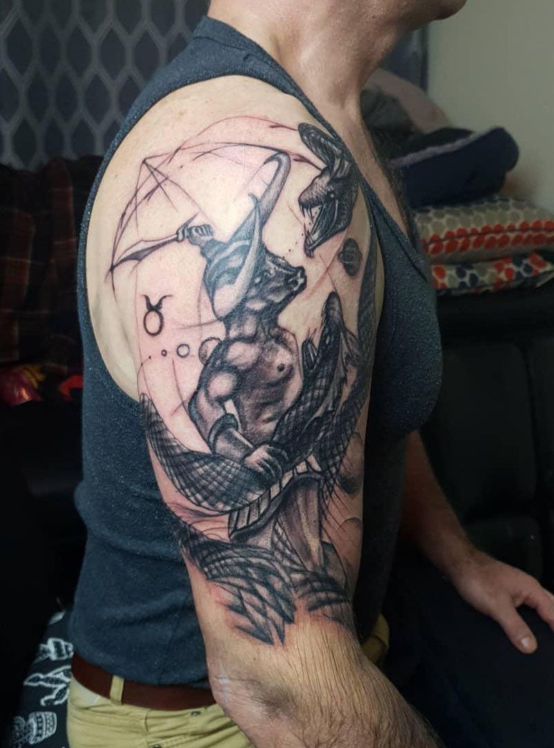 30 Superb Minotaur Tattoos to Inspire You