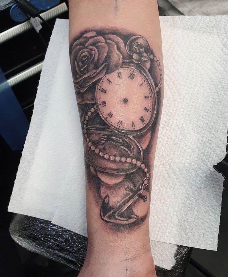 30 Pretty Pocket Watch Tattoos You Must Try