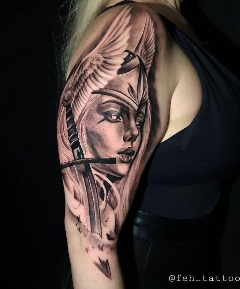 30 Pretty Valkyrie Tattoos to Inspire You