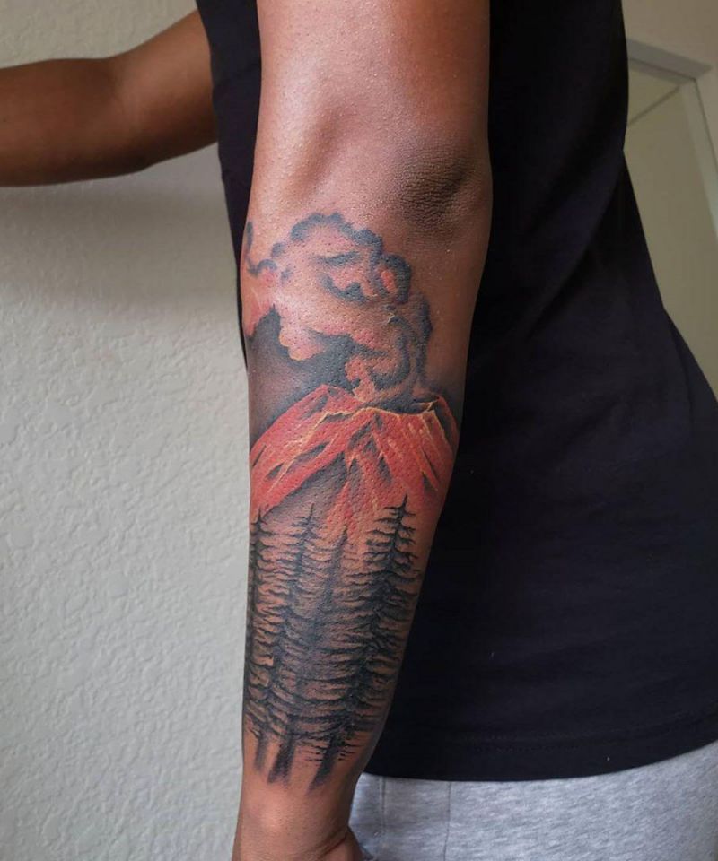 30 Pretty Volcano Tattoos for Inspiration