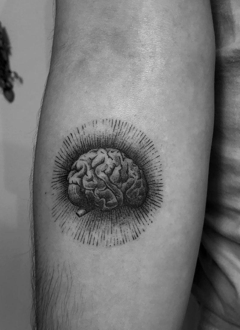 30 Pretty Brain Tattoos Make You Beautiful