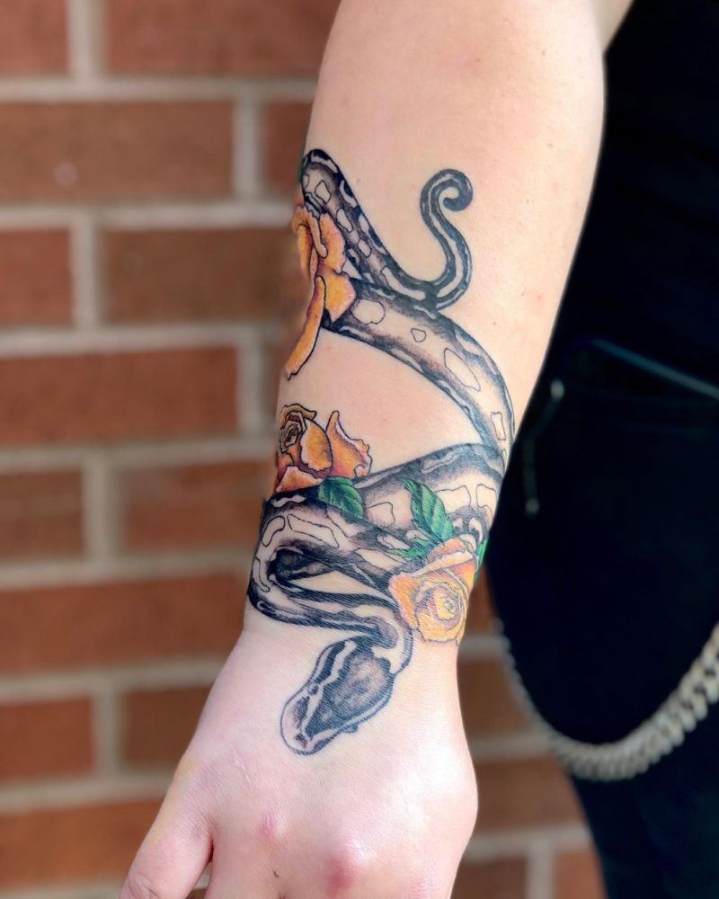 30 Pretty Python Tattoos You Will Love