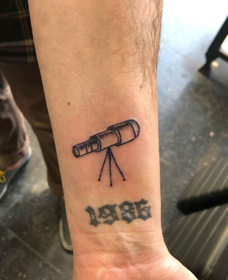 30 Pretty Telescope Tattoos You Will Love