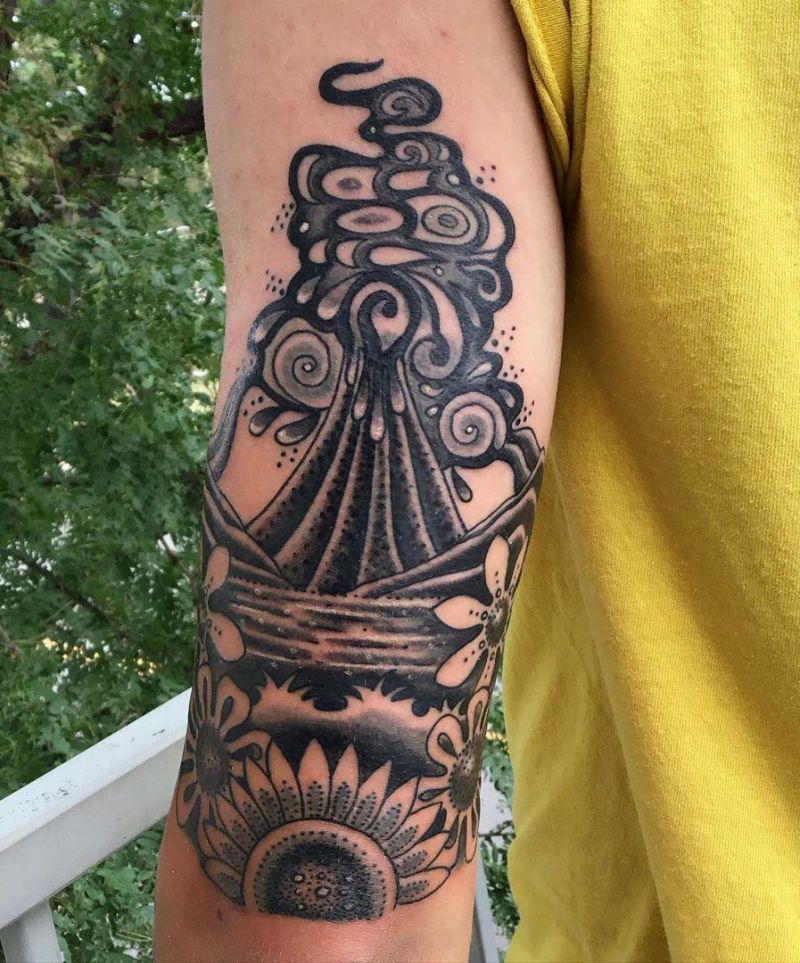 30 Pretty Volcano Tattoos for Inspiration