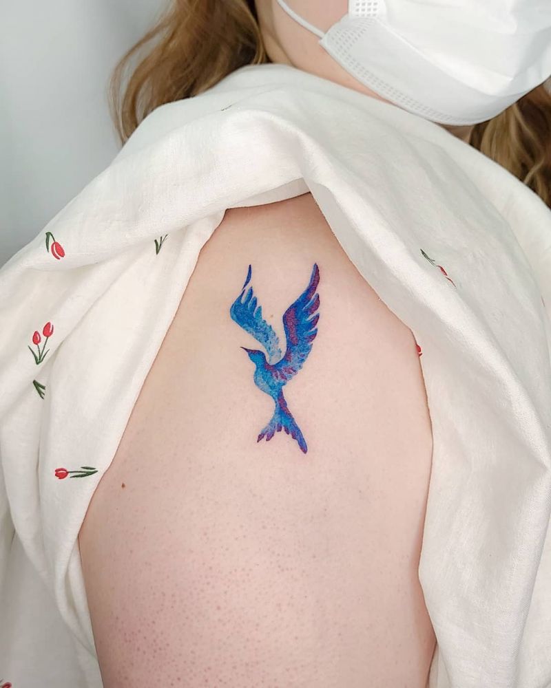 30 Pretty Blue Tattoos You Will Love