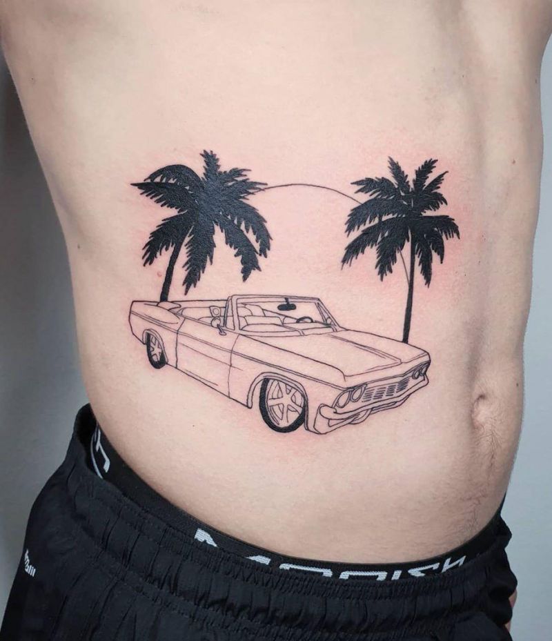 30 Pretty Car Tattoos for Inspiration
