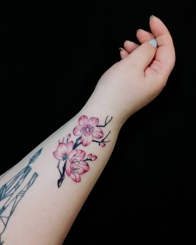 30 Pretty Cherry Blossom Tattoos Make You Charming