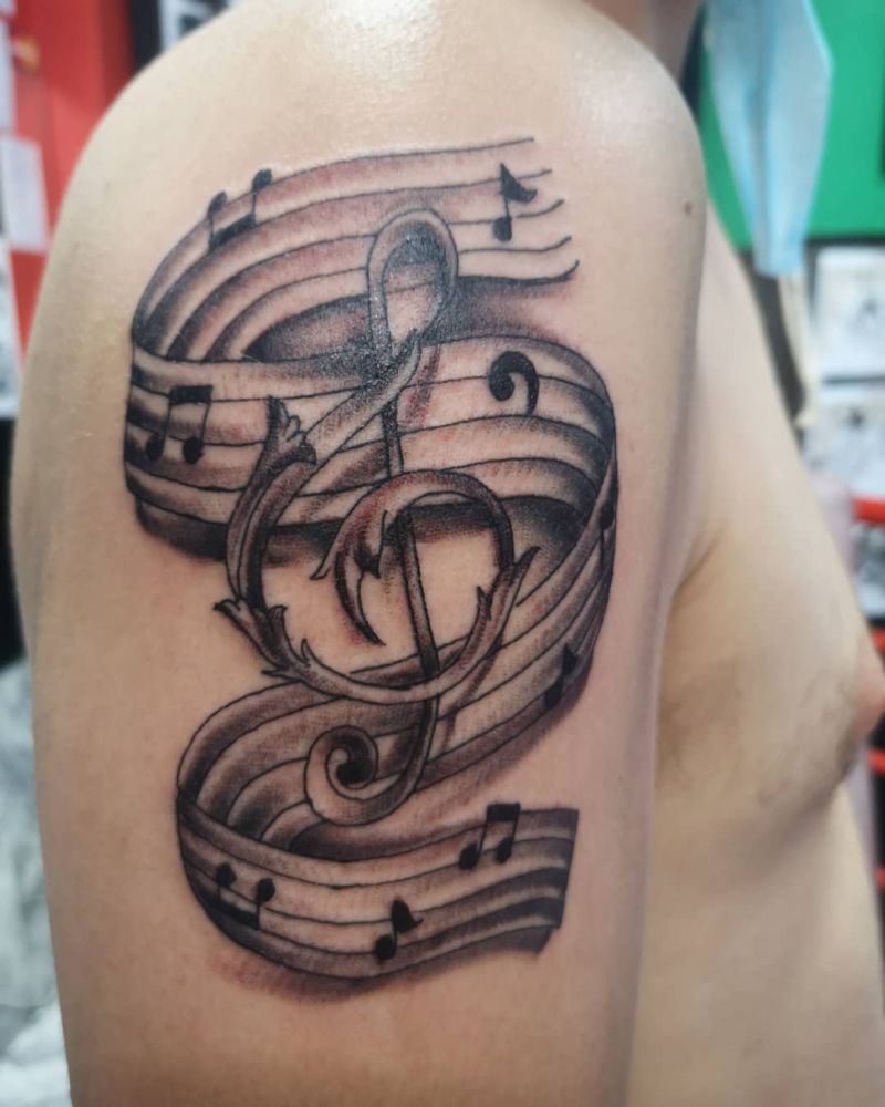 30 Unique Music Note Tattoos You Will Love