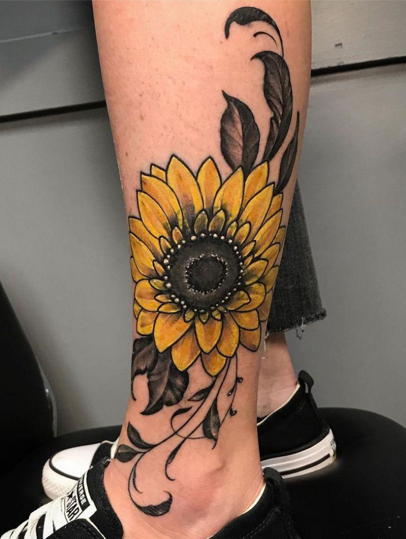 30 Pretty Sunflower Tattoos Improve Your Temperament