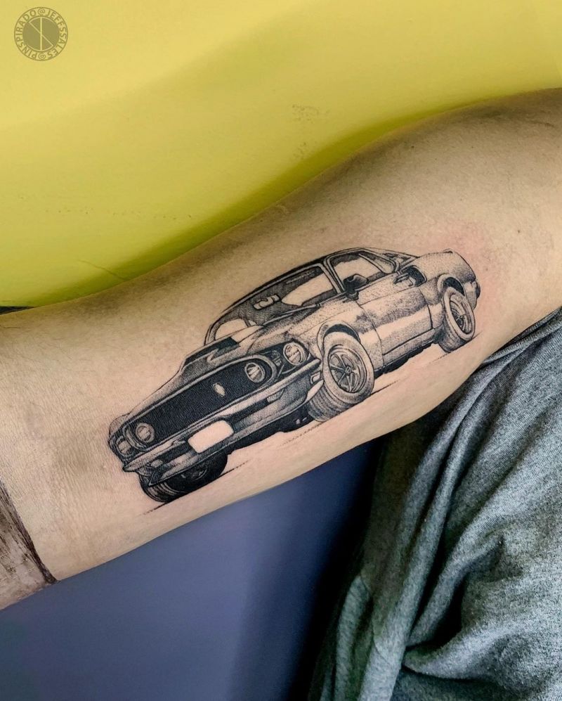 30 Pretty Car Tattoos for Inspiration