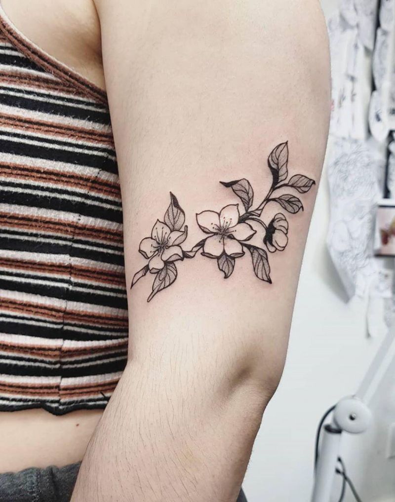 30 Pretty Cherry Blossom Tattoos Make You Charming