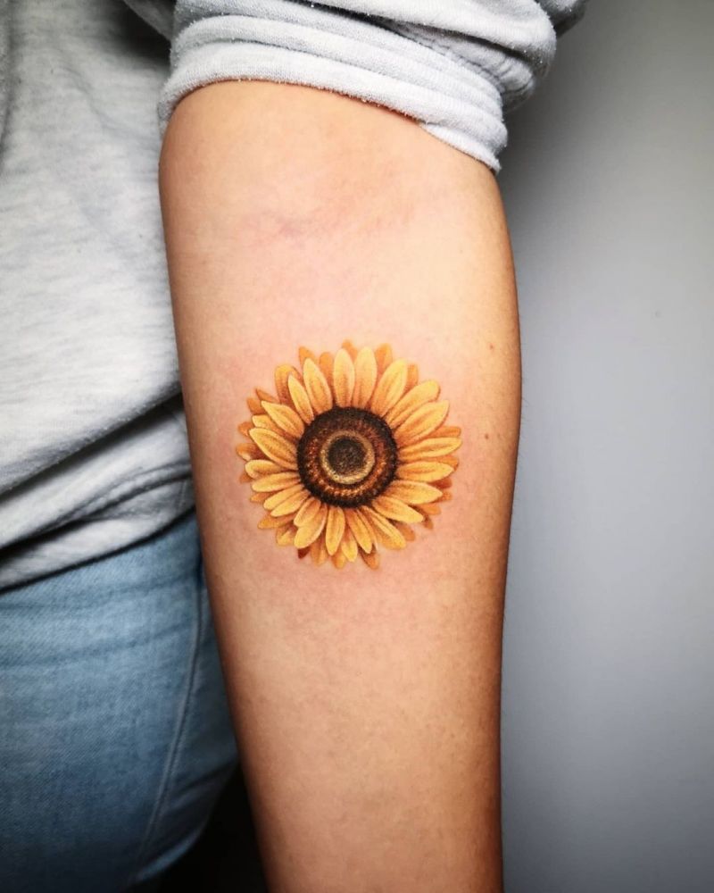 30 Pretty Sunflower Tattoos Improve Your Temperament