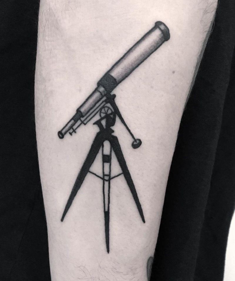 30 Pretty Telescope Tattoos You Will Love