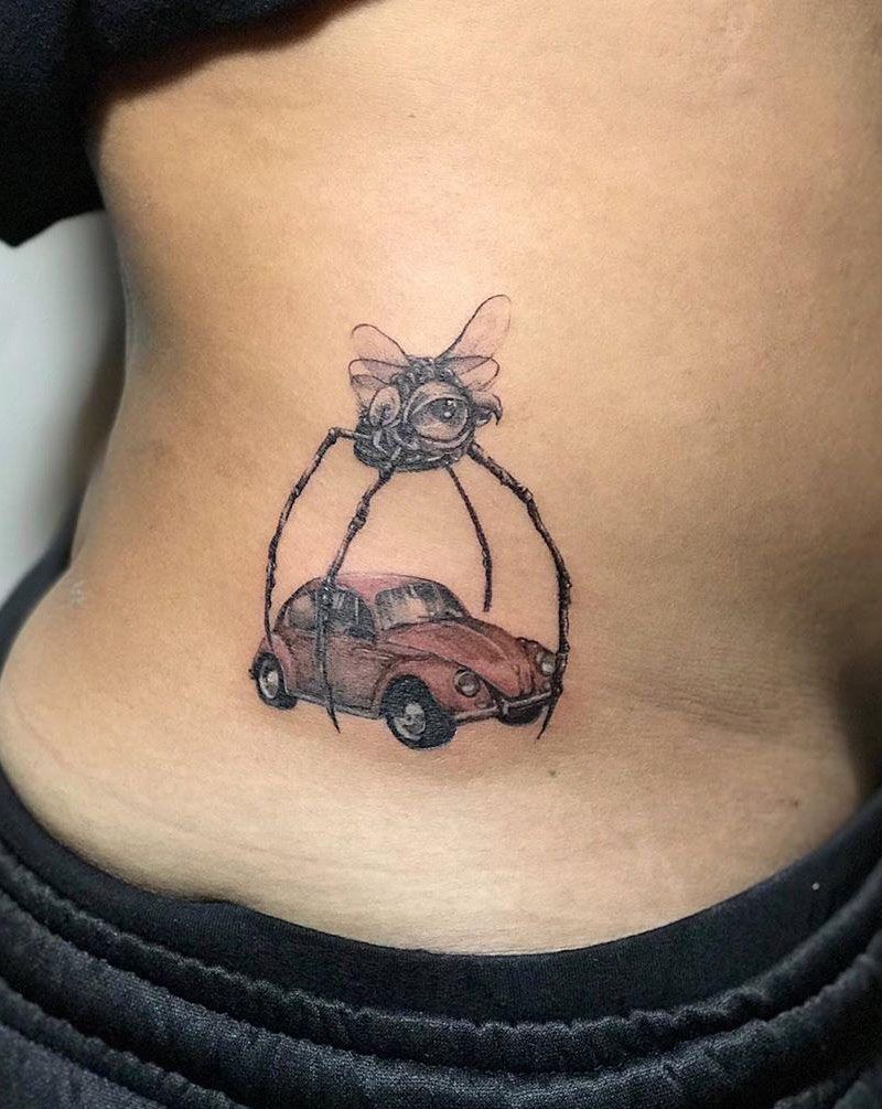 30 Pretty Car Tattoos for Inspiration