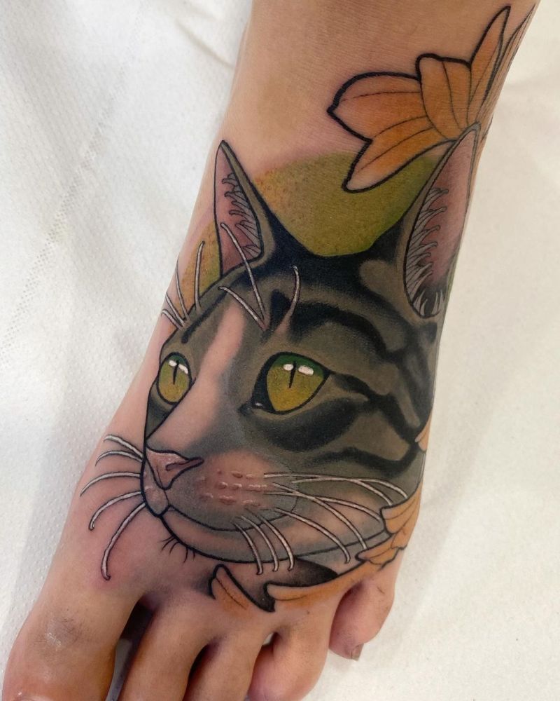 30 Cute Cat Tattoos You Will Love