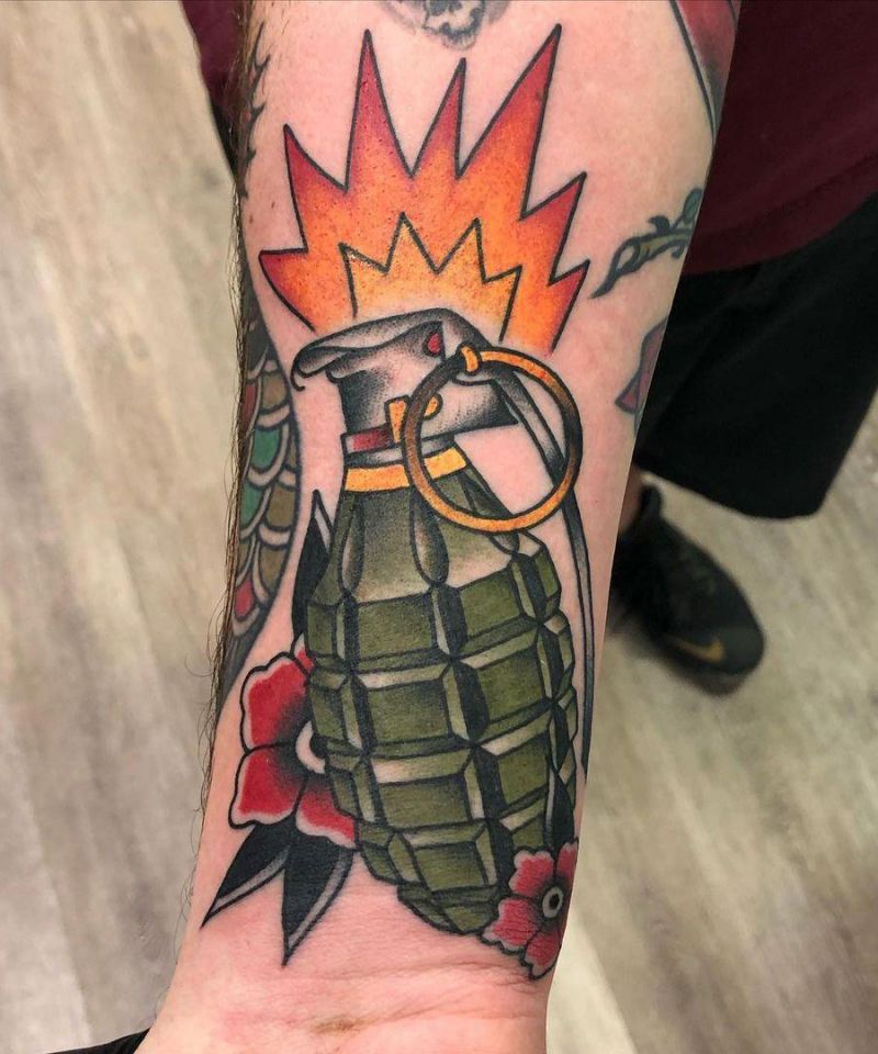 30 Pretty Grenade Tattoos You Must Try