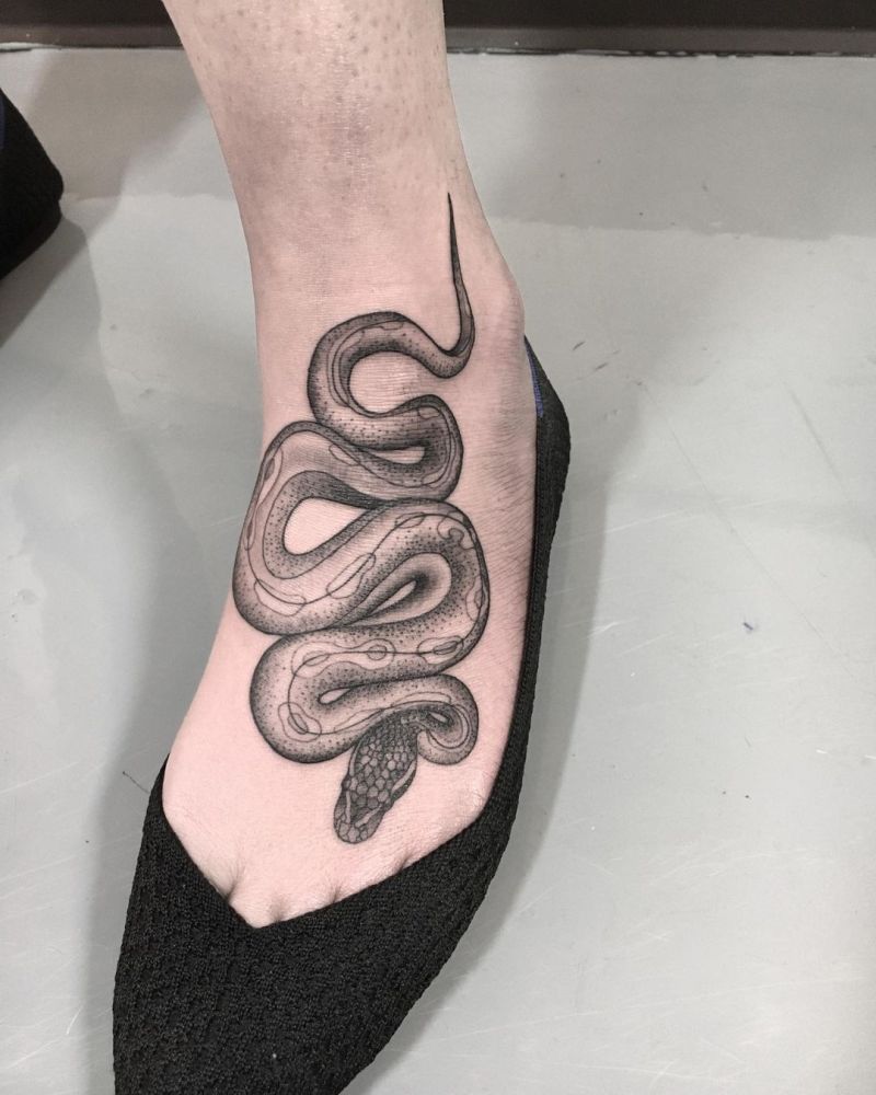 30 Pretty Python Tattoos You Will Love