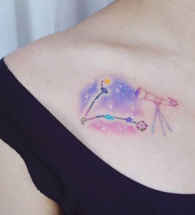 30 Pretty Telescope Tattoos You Will Love