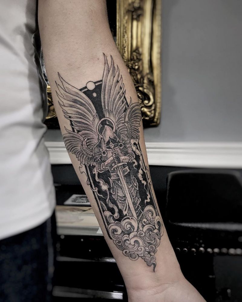 30 Pretty Archangel Tattoos You Will Love