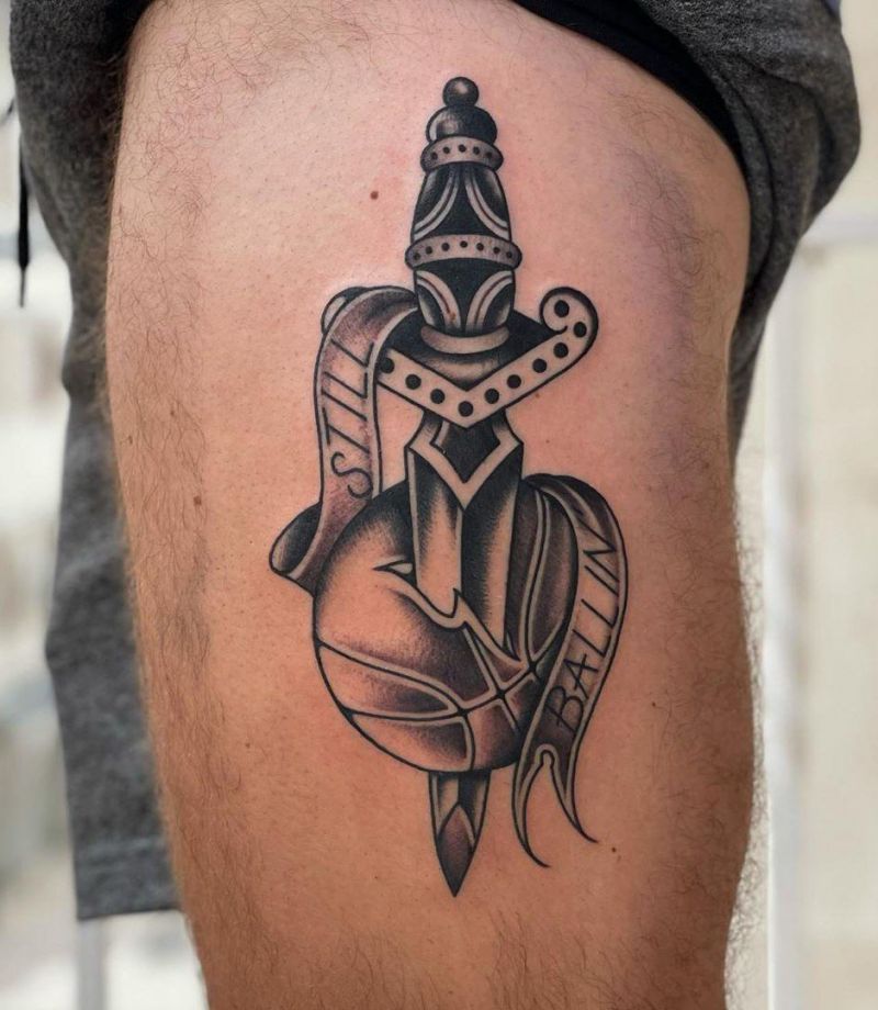 30 Pretty Basketball Tattoos for Inspiration