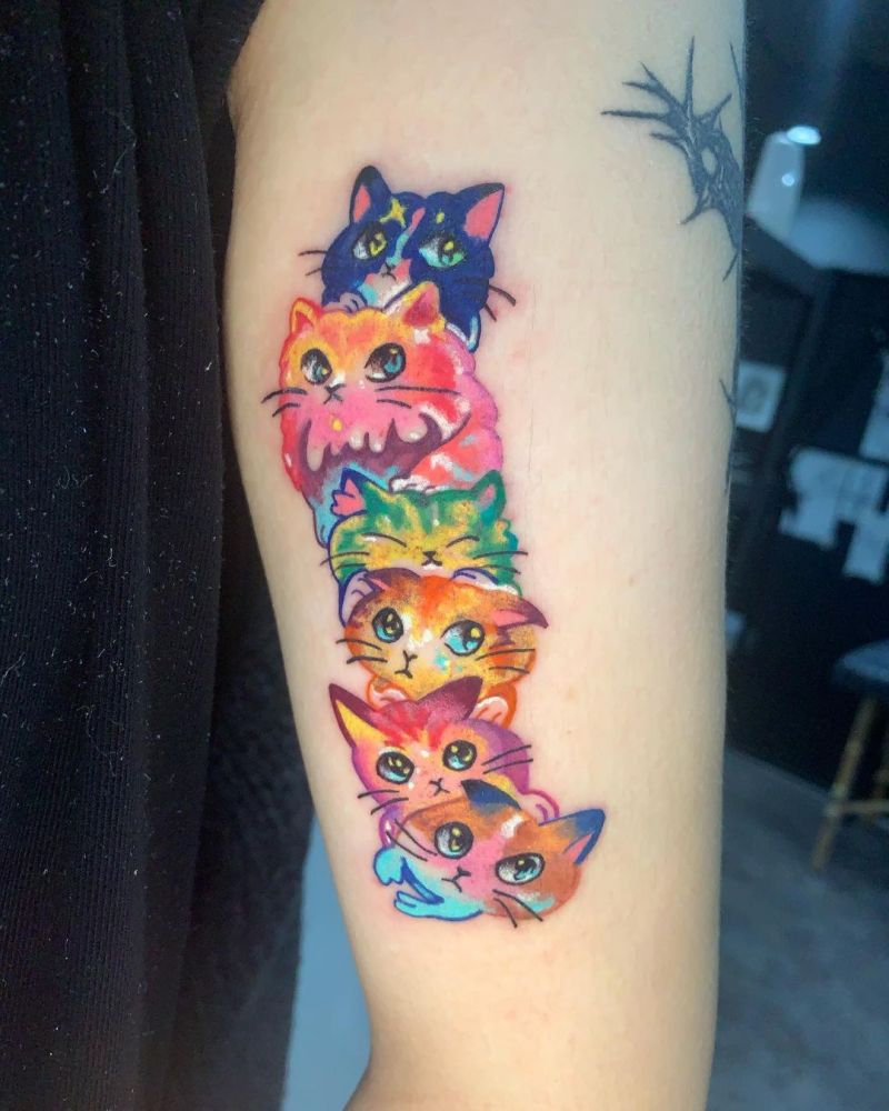 30 Cute Cat Tattoos You Will Love