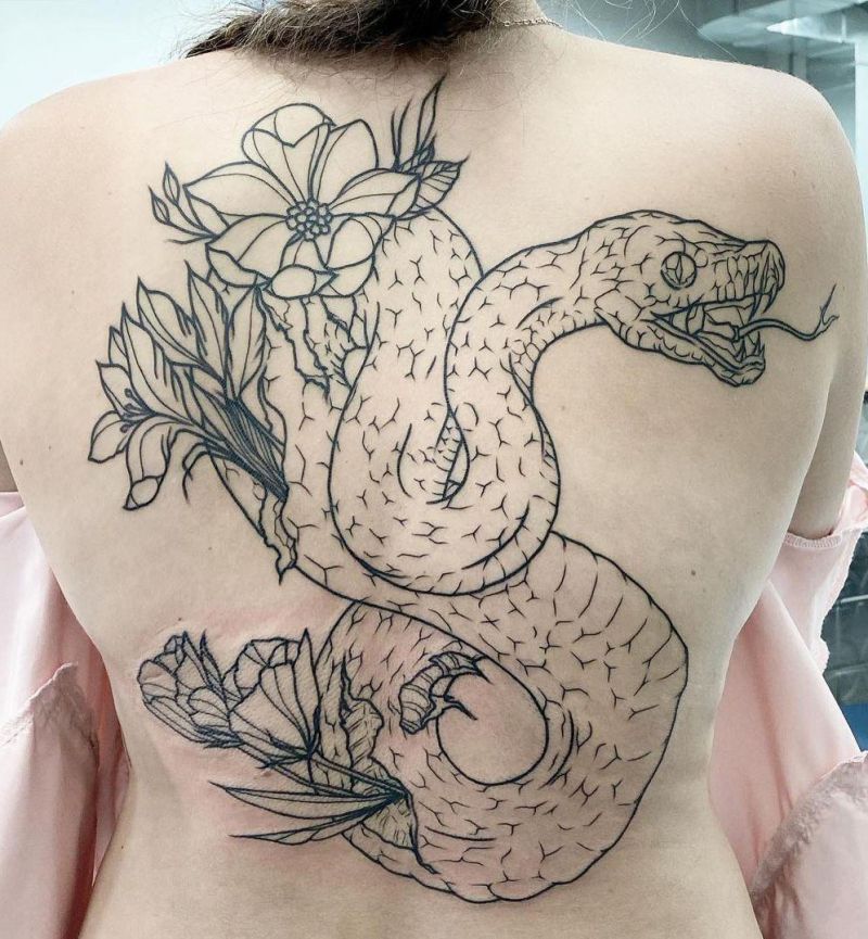 30 Pretty Python Tattoos You Will Love