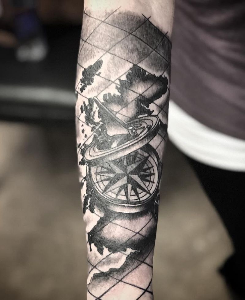 30 Amazing Sundial Tattoos to Inspire You