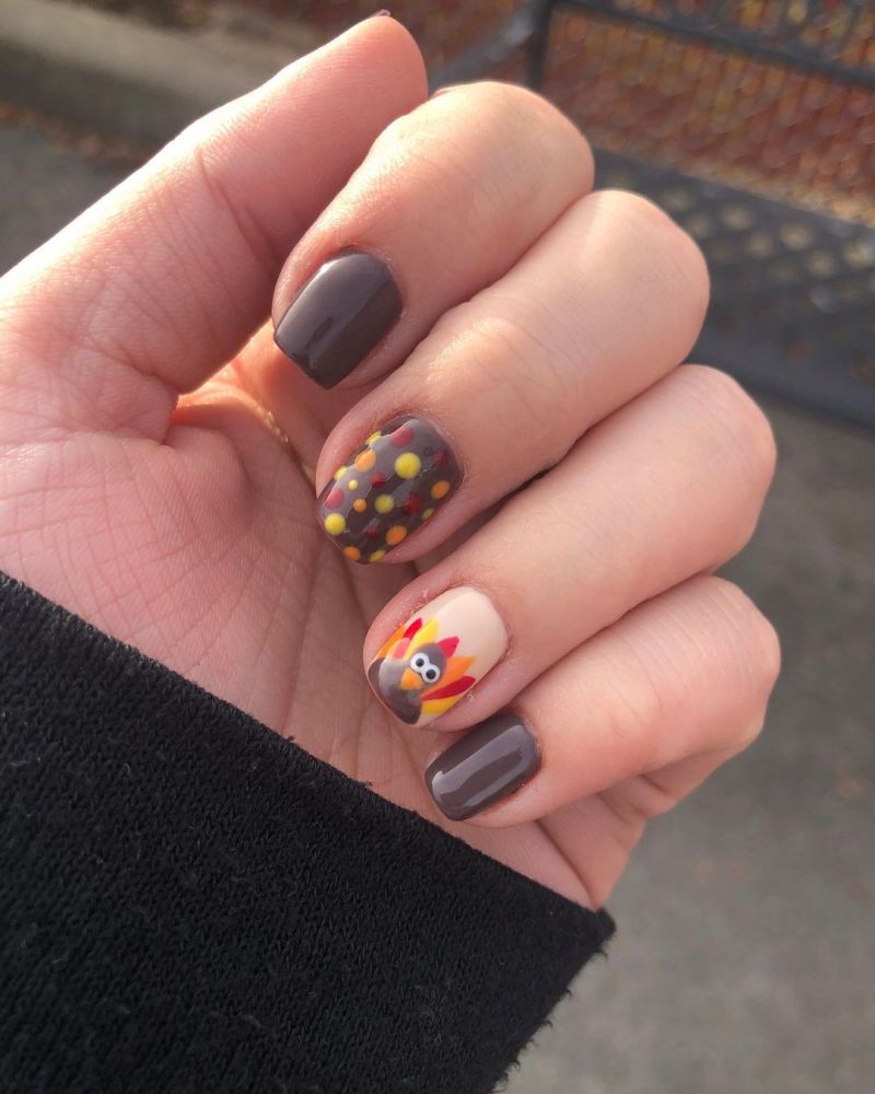 30 Trendy Thanksgiving Turkey Nails