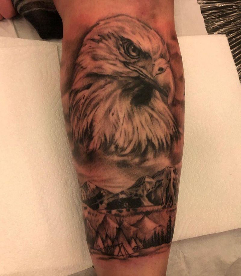 30 Pretty Eagle Tattoos Show Your Temperament