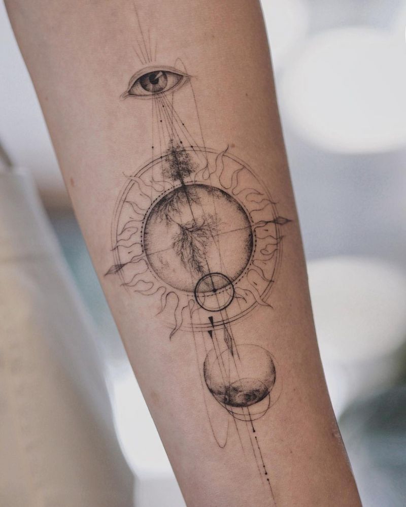 30 Pretty Earth Tattoos to Inspire You