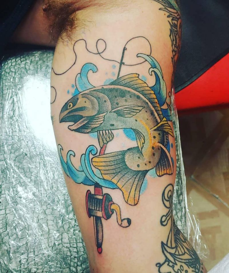 30 Pretty Fishing Tattoos Improve Your Temperament