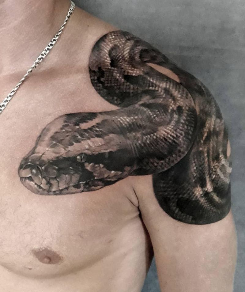 30 Pretty Python Tattoos You Will Love