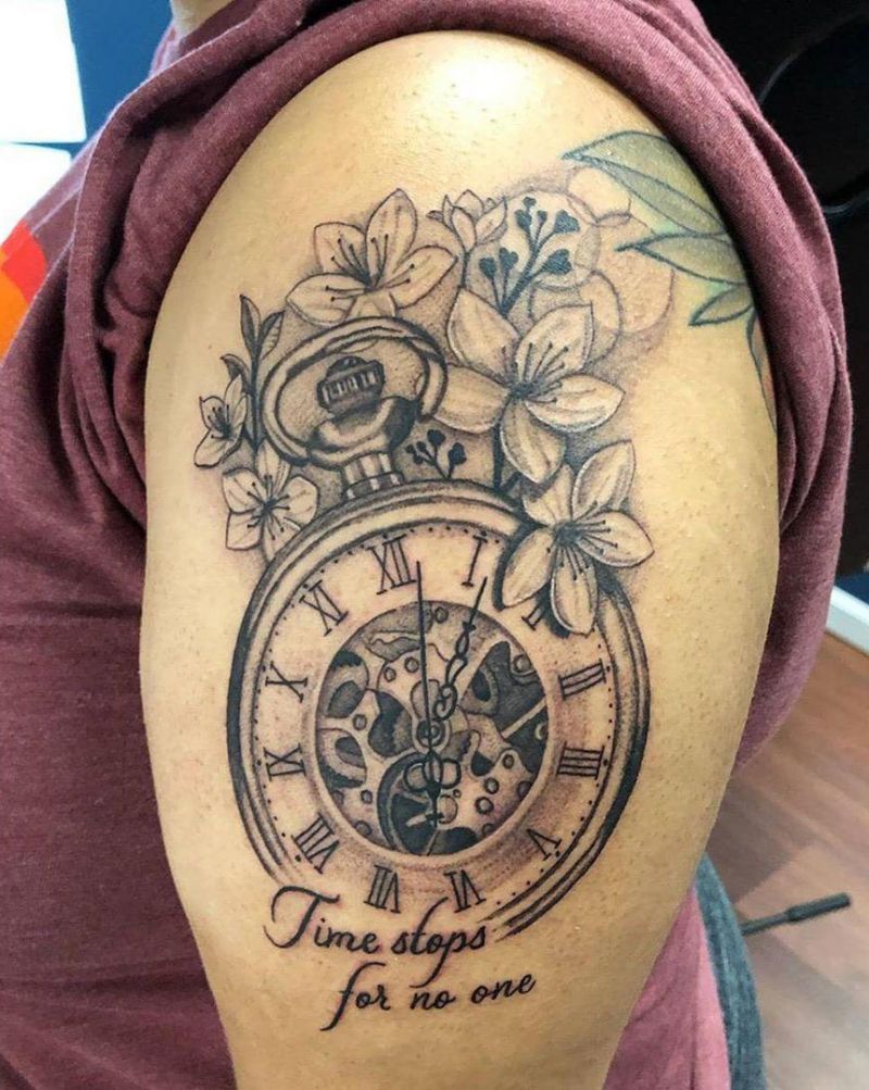 30 Pretty Stopwatch Tattoos You Will Love