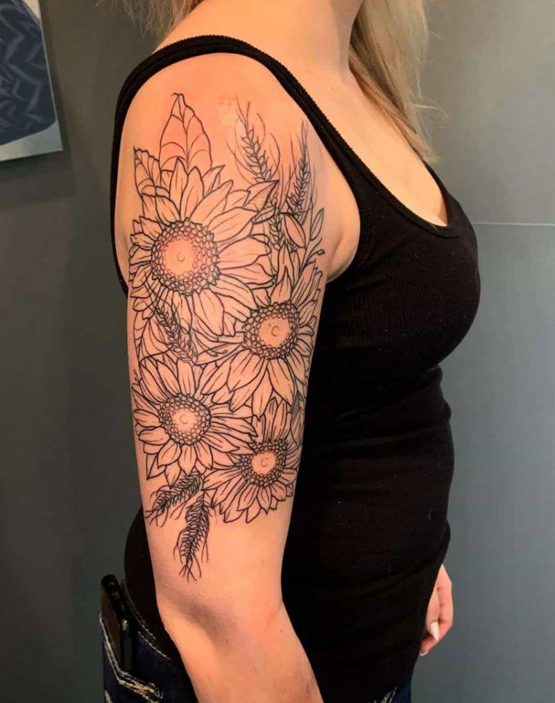 30 Pretty Sunflower Tattoos Improve Your Temperament