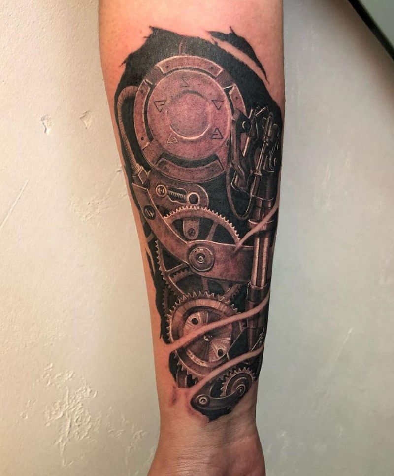 30 Pretty Mechanic Tattoos for Inspiration