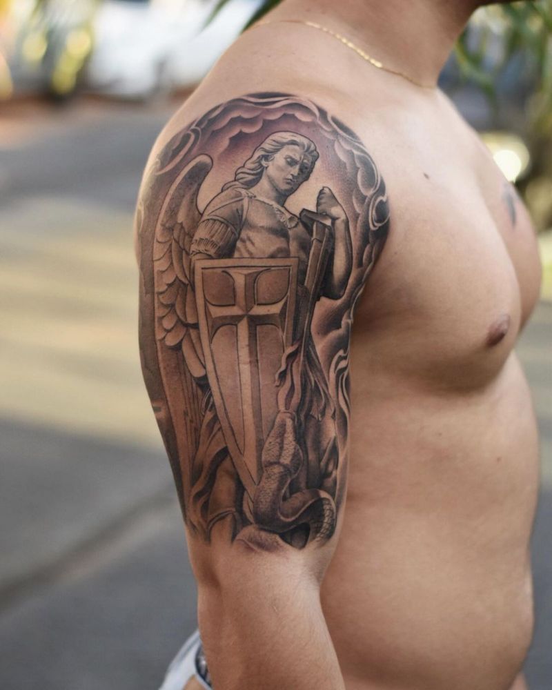 30 Pretty Archangel Tattoos You Will Love