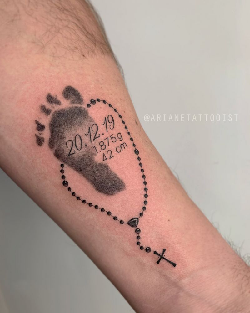 30 Pretty Footprint Tattoos to Inspire You