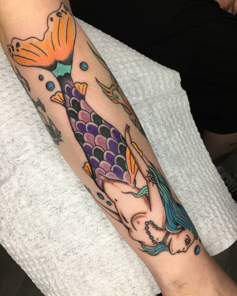 30 Pretty Mermaid Tattoos to Inspire You